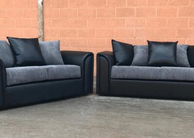 Byron grey and black 2 and 3 seaters