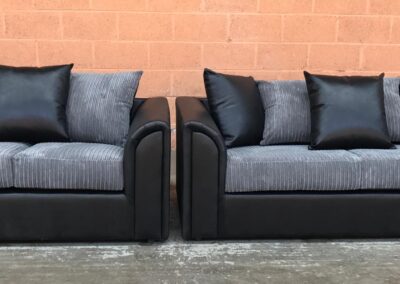 Marshall Quality Made to measure sofas - Byron grey and black 2 and 3 seaters