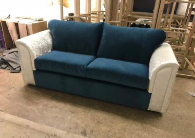 Marshall Quality Made to measure sofas - 2 seater beige and blue