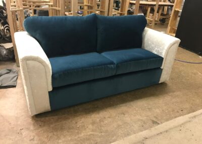 Marshall Quality Made to measure sofas - 2 seater beige and blue
