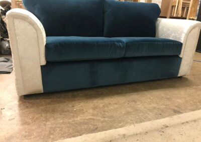 Marshall Quality Made to measure sofas - 2 seater beige and blue