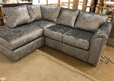 Byron corner sofa - silver