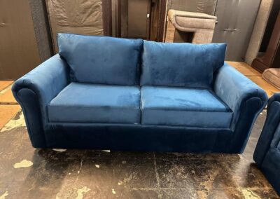 Blue 2 seaters Olivia sofa